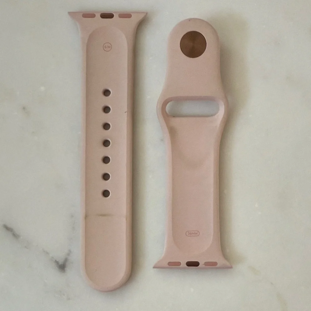 Apple Watch 38mm Pink Band with Rose Gold Hardware